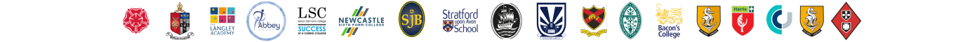 Two logos of the oxford and avon school.