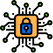 Here's an alt tag for the image: `Secure lock in a square`