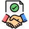 Here's an alt tag for the image: `Successful agreement, partnership confirmed`