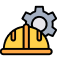 Here's an alt tag for the image: `Hard hat and gear: safety and engineering`